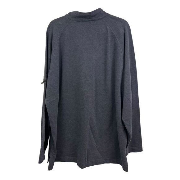 Joseph Abboud Quater Zip Sweater Mock Collar Sleeve Pocket Gray Men‎ Sz XL - Picture 4 of 6
